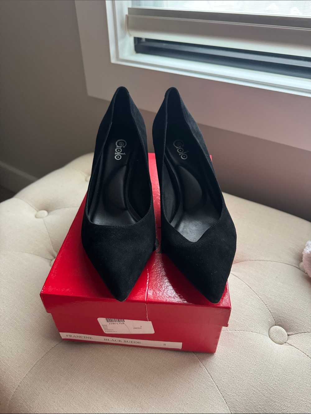 Golo Black Pointed-Toe Suede Pumps - Classic Women's Heels
